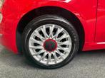 Fiat 500 C 1.0 Hybrid RED Cabrio Cruise Control Climate Cont, Stof, Zwart, Cabriolet, 4 stoelen