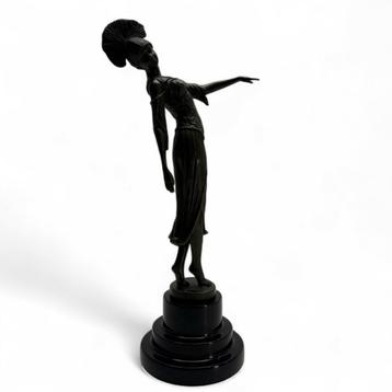 Bronzen sculptuur, Exotische danseres beschikbaar voor biedingen