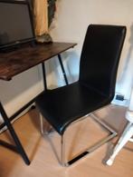 Mooie zwarte stoel. Sky. Chroom onderstel, Huis en Inrichting, Stoelen, Ophalen, Zo goed als nieuw, Zwart, Eén