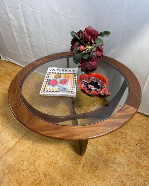 Gratis bezorging!Mid Century Retro Vintage Salontafel 1960, Huis en Inrichting, Tafels | Salontafels, Gebruikt, Minder dan 50 cm