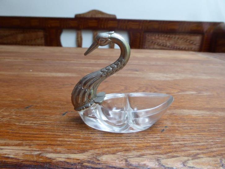 Vintage peper en zoutvaatje, zwaan  (2), Antiek en Kunst, Antiek | Woonaccessoires, Ophalen of Verzenden