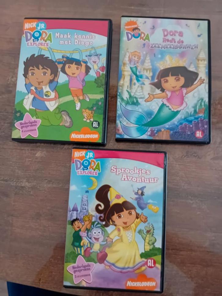 Dora the Explorer DVD Collectie - 3 stuks, Cd's en Dvd's, Dvd's | Kinderen en Jeugd, Gebruikt, Film, Avontuur, Alle leeftijden