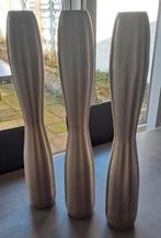 Lichtgewicht metalen kandelaars - set van 3, Overige materialen, Gebruikt, Overige kleuren, Ophalen of Verzenden