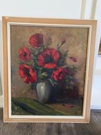 Mooi schilderij met rode klaprozen, Antiek en Kunst, Ophalen