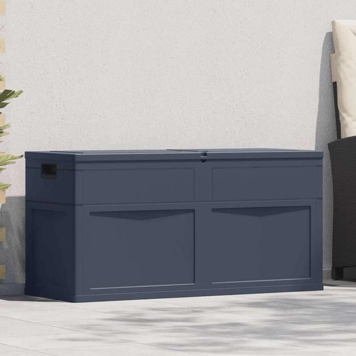 Opbergkist 320 L zwart, Tuin en Terras, Tuinmeubel-accessoires, Nieuw, Ophalen of Verzenden
