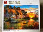 Puzzel King Cottage at sunset, Ophalen of Verzenden, 500 t/m 1500 stukjes, Gebruikt, Legpuzzel