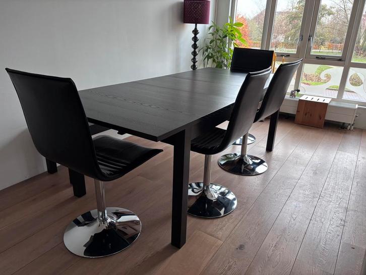 IKEA BJURSTA uitschuiftafel in zeer goede staat, Huis en Inrichting, Tafels | Eettafels, Zo goed als nieuw, 50 tot 100 cm, Rechthoekig