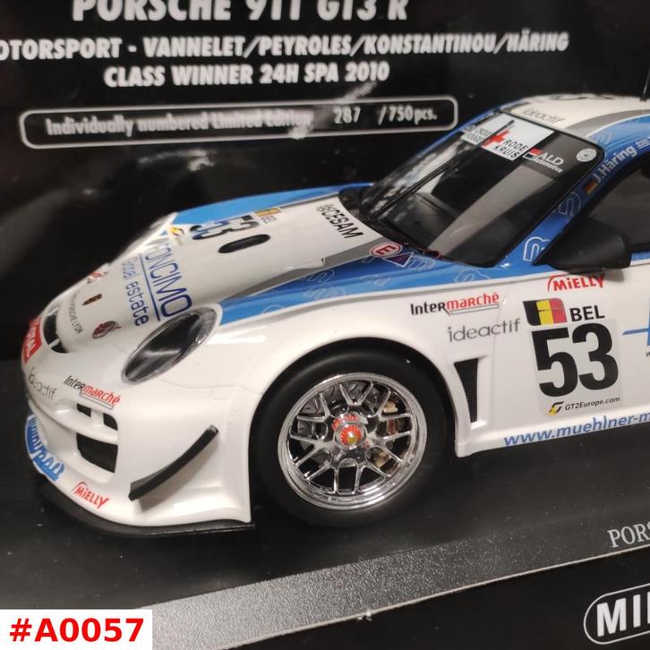 Porsche 911 GT3 R #53 WINNER SPA 2010 MiniChamps 1:18 NIeuw, Hobby en Vrije tijd, Modelauto's | 1:18, Nieuw, Auto, MiniChamps