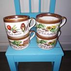 Vintage soepkommen een heerlijke soep uit de franse keuken4x, Huis en Inrichting, Keuken | Servies, Ophalen, Gebruikt, Kom(men)