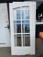 Openslaande hardhouten deuren 215cm x 190, Doe-het-zelf en Verbouw, Gebruikt, 80 tot 100 cm, Ophalen of Verzenden, 200 tot 215 cm