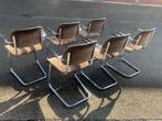 Lande Jami slede eetkamerstoelen, Ophalen, Gebruikt, Bruin, Metaal