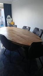 6 eetkamerstoelen + eettafel 260 cm + salontafel, Verzenden, Zo goed als nieuw, 6 tot 8 stoelen