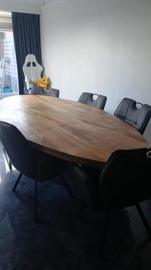 6 eetkamerstoelen + eettafel 260 cm + salontafel, Huis en Inrichting, Complete eetkamers, Zo goed als nieuw, 6 tot 8 stoelen, Verzenden