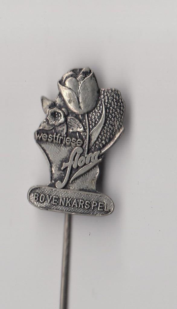 Bovenkarspel speldje Westfriese Flora Friesland, Verzamelen, Speldjes, Pins en Buttons, Gebruikt, Speldje of Pin, Overige onderwerpen