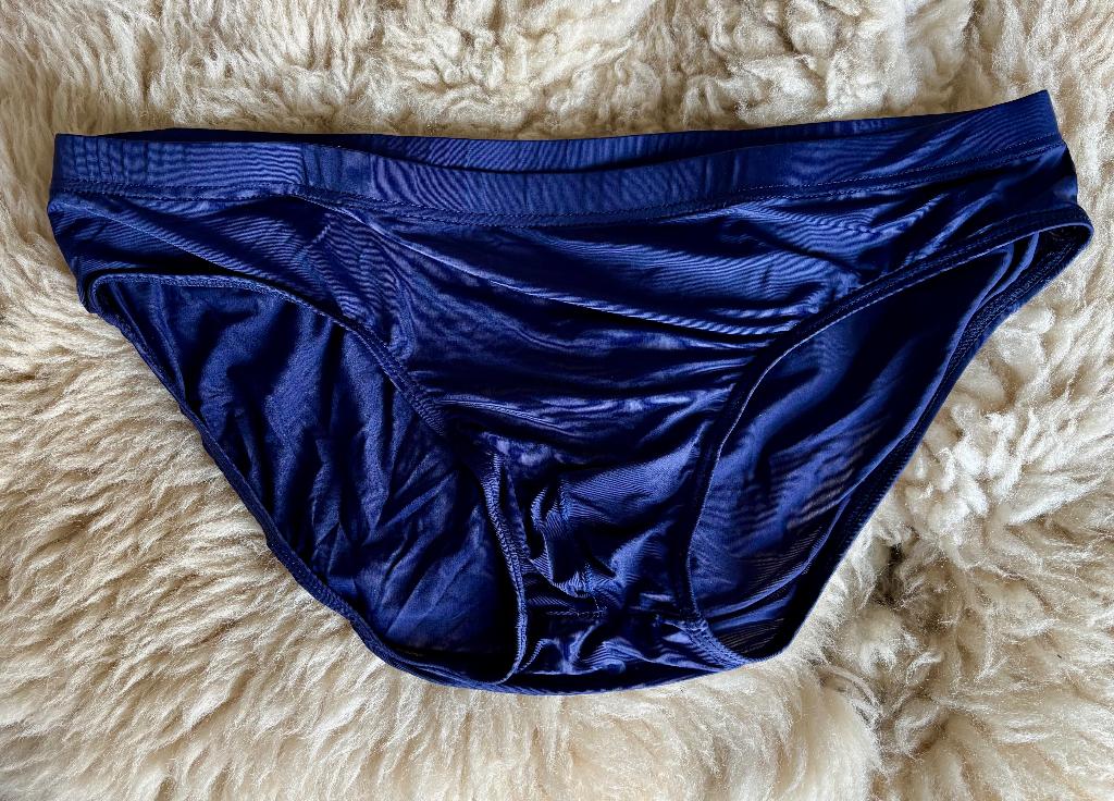 Satijnen slipje (Heren) - M/L, Verzenden, Blauw, Slip