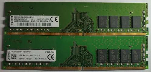 16GB DDR4 2x 8GB PC4-2666MHz Kingston Desktop 2419 1618, Computers en Software, RAM geheugen, Gebruikt, Desktop, 16 GB, DDR4, Verzenden