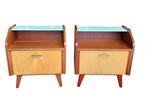 Vintage set van 2 nachtkastjes, Huis en Inrichting, Slaapkamer | Complete slaapkamers, Ophalen, Gebruikt, Tweepersoons