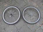 2 Fietswielen, voor- en achterwiel 26 inch, banden 26x1,75, Fietsen en Brommers, Fietsonderdelen, Gebruikt, Oldtimer, Ophalen