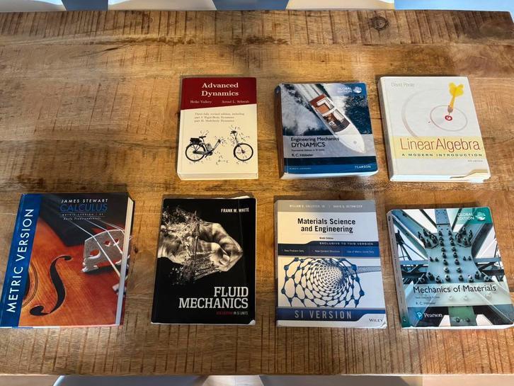 Diverse boeken (los), TU Delft, Werktuigbouwkunde, Boeken, Studieboeken en Cursussen, Zo goed als nieuw, WO, Beta, Ophalen of Verzenden