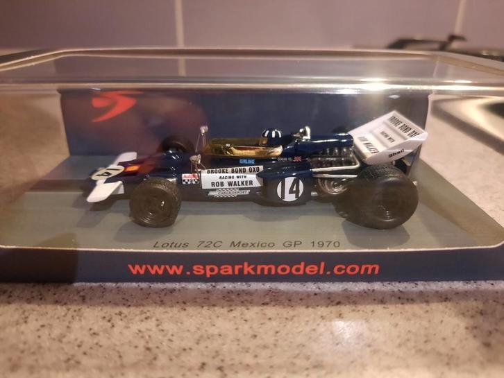 Lotus 72C Mexico GP 1970 Graham Hill spark 1:43 S4281, Hobby en Vrije tijd, Modelauto's | 1:43, Zo goed als nieuw, Auto, Overige merken