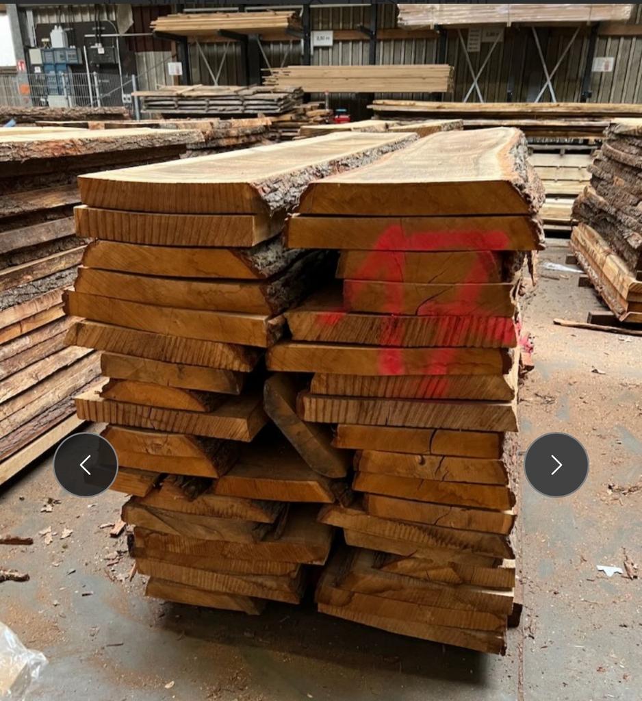 Eiken boomstamdelen te koop. Schaaldelen. 240/250 cm lang, Doe-het-zelf en Verbouw, Hout en Planken, Eiken, Nieuw, Ophalen of Verzenden