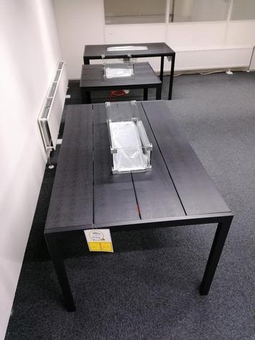Vuurtafel-Eettafel met RVS brander, glasombouw en afdekplaat beschikbaar voor biedingen