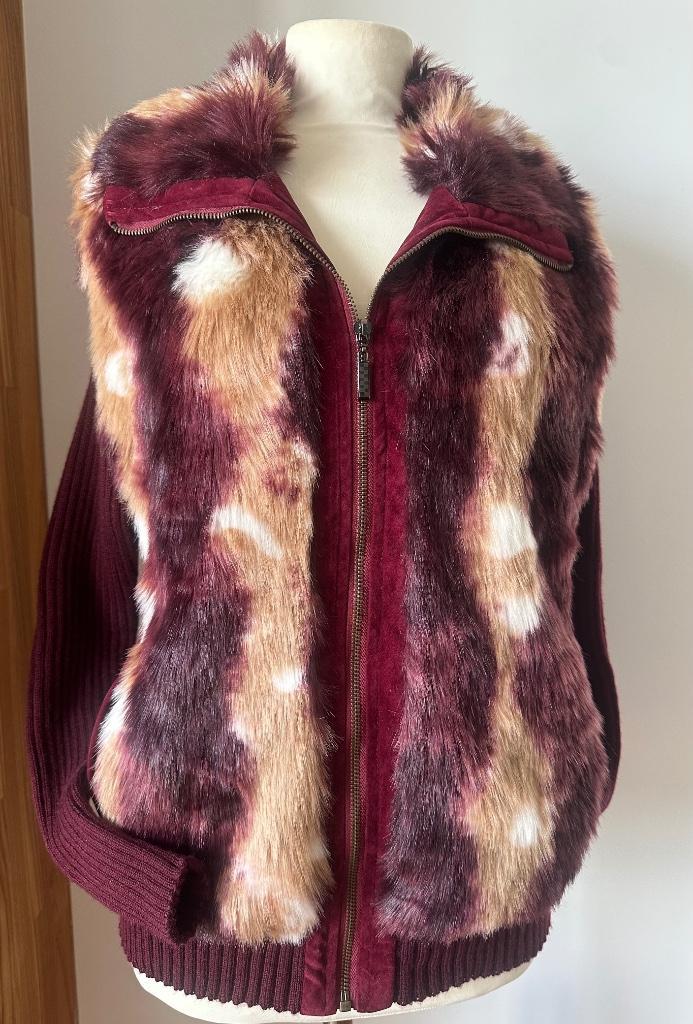 Jasje/vest maat 40/42 met namaak bont, Kleding | Dames, Jasjes, Kostuums en Pakken, Nieuw, Jasje, Paars, Ophalen of Verzenden