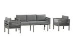 Stoel-Bank Loungeset Cuba | Sand, 5 zitplaatsen, Verzenden, Bank, Loungeset