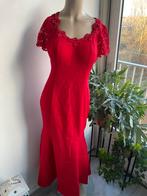 rode jurk met kant voor bruiloft, Maat 38/40 (M), Ophalen of Verzenden, Zo goed als nieuw