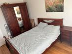 Massief kersenhout bed en meubels 140x200 3d-kast nachtkast, Ophalen, Zo goed als nieuw, Tweepersoons, Massief kersenhout