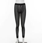 Doorzichtige gestreepte legging transparante mannen vrouwen, Verzenden, Nieuw, Zwart, Lang