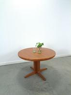 Deens design ronde uitschuifbare teak eettafel vintage, Huis en Inrichting, Tafels | Eettafels, Vintage teak ronde eettafel Deens