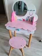 Prachtige makeup tafel en krukje kaptafel kind, Ophalen of Verzenden, Zo goed als nieuw