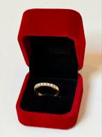 Gouden ring met 7 echte natuurlijke VS diamanten! maat 18mm, 18 tot 19, Ophalen of Verzenden, Zo goed als nieuw, Met edelsteen
