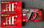 2x Sony HF90 & TDK D60 Cassettes - Nieuw!, Cd's en Dvd's, Cassettebandjes, 2 t/m 25 bandjes, Overige genres, Ophalen of Verzenden