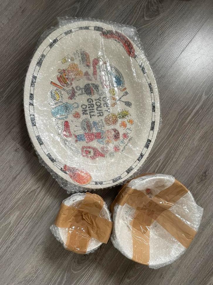 Blond Amsterdam BBQ Set - Serveerschaal, Kom & Sausbakjes, Huis en Inrichting, Woonaccessoires | Schalen en Manden, Zo goed als nieuw