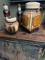 Indiase rijst pot India mand oosters set van 2, Huis en Inrichting, Woonaccessoires | Schalen en Manden, Verburgt Vintage, Gebruikt