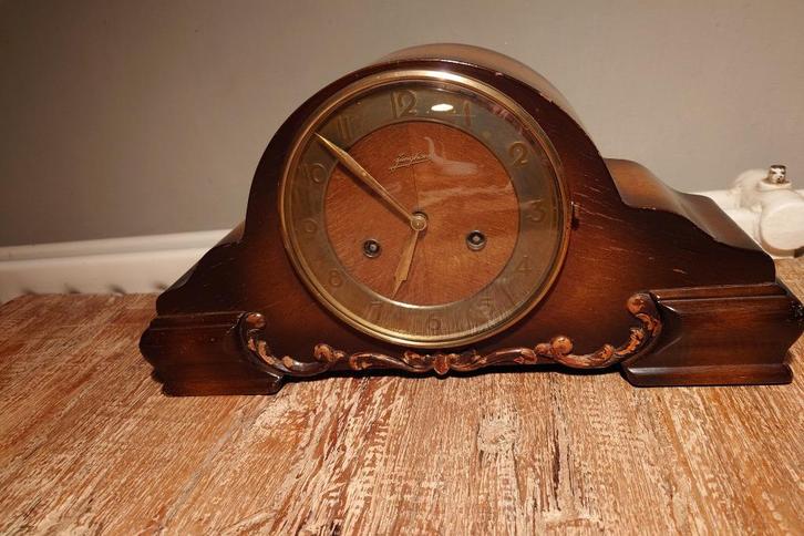 Junghans schouwklokje, tafelklok, pendule, mantelklok, Antiek en Kunst, Antiek | Klokken, Ophalen of Verzenden