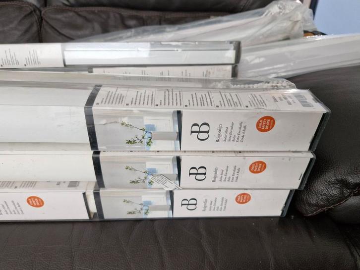 Partij rolgordijnen nieuw, Huis en Inrichting, Stoffering | Gordijnen en Lamellen, Nieuw, 150 tot 200 cm, 50 tot 100 cm, Wit, Ophalen of Verzenden