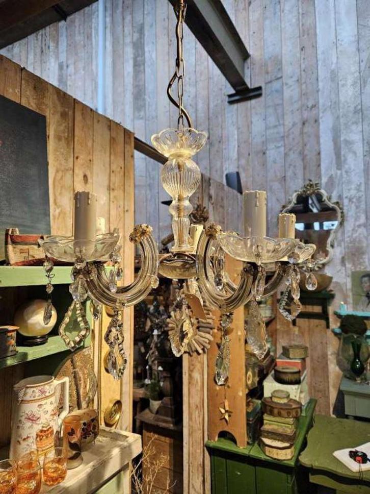 antieke kroonluchter ``WOONWINKEL RUSTIEK``, Antiek en Kunst, Antiek | Lampen, Ophalen of Verzenden