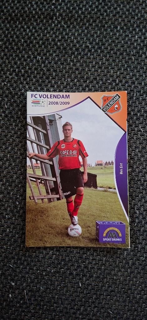 Spelerskaart met handtekening; Bas Ent # FC Volendam, Verzamelen, Sportartikelen en Voetbal, Ophalen of Verzenden, Nieuw, Overige binnenlandse clubs