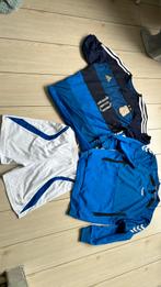 152 158 sport set voetbal blauw zwart voetbal kind, Gebruikt, Jongen of Meisje, Sport- of Zwemkleding, Ophalen of Verzenden