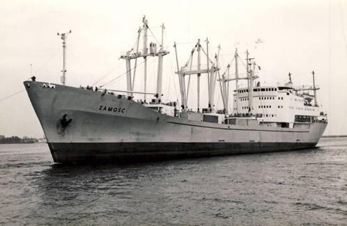 Vrachtschip Zamosc - Polish Ocean Lines - foto 18 x 12 cm, Verzamelen, Scheepvaart, Zo goed als nieuw, Kaart, Foto of Prent, Ophalen of Verzenden