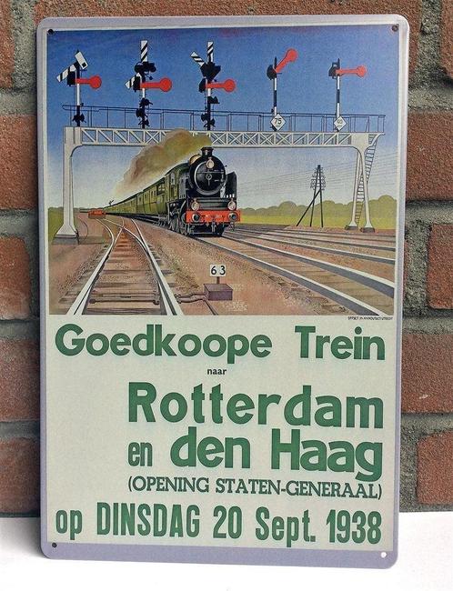 Nederlandse Spoorwegen Rotterdam Den haag Wandbord, Verzamelen, Spoorwegen en Tramwegen, Nieuw, Trein, Overige typen, Verzenden