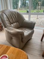 MOET WEG lederen bank met fauteuil, Huis en Inrichting, Complete eetkamers, Ophalen of Verzenden, Gebruikt