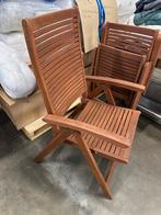 Tuintafel en 2 Inklapbare houten tuinstoelen kwaliteits hout, Ophalen, Gebruikt, Hout
