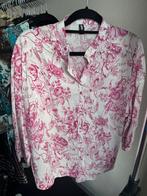 Shoeby katoenen blouse met roze bloemenprint, Shoeby, Wit, Maat 42/44 (L), Ophalen of Verzenden