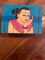Houten kistje met vrouw., Antiek en Kunst, Curiosa en Brocante, Ophalen of Verzenden