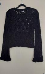 Zwarte open gehaakte trui, H&M, maat S, Nieuw, Kleding | Dames, Truien en Vesten, H&M, Zwart, Nieuw, Ophalen of Verzenden