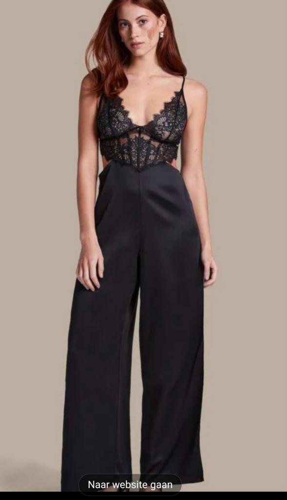 Hunkemöller Jumpsuit - Nieuw Noir, Satijn & Kant, Kleding | Dames, Jumpsuits, Nieuw, Maat 38/40 (M), Zwart, Ophalen of Verzenden